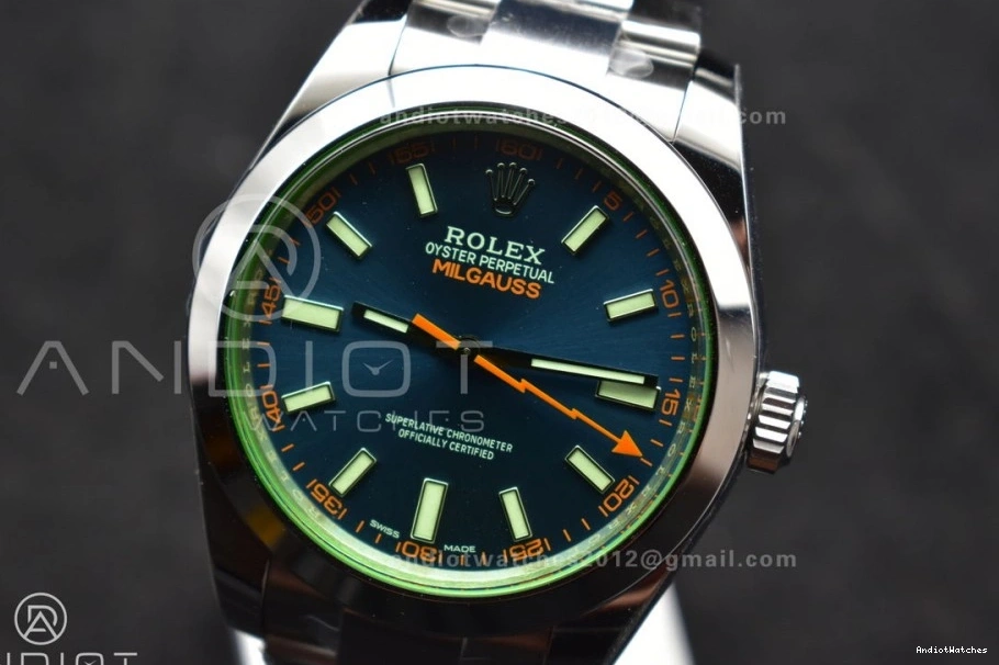 116400 SS Milgauss Steel 904L Edition Dial VS GV Best Bracelet Blue 1:1 on Youthful 909 VSF 0505